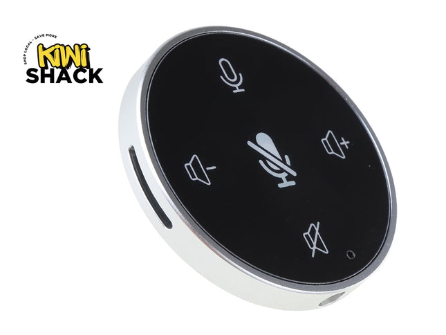 Round control panel with icons and 'Kiwi Shack' logo on a white background