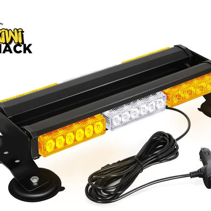 LED light bar with suction cups and wiring on a white background, branded 'Kiwi Shack'.