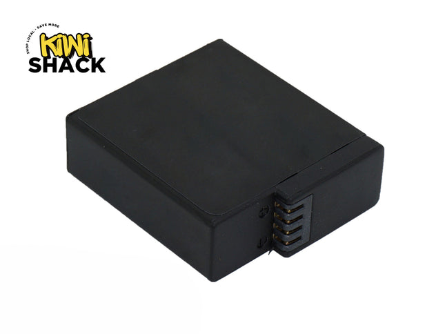Black rectangular battery pack with Kiwi Shack logo on a white background