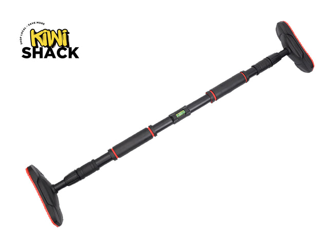 Black and red ski pole with Kiwi Shack logo on a white background