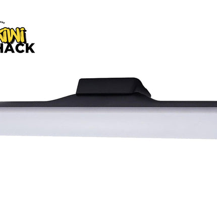 Black and white light fixture with 'Kiwi Shack' logo on a white background