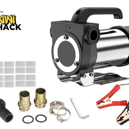 Pump kit with various components on a white background, featuring the Kiwi Shack brand.