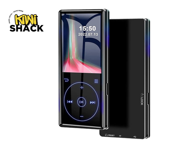Bluetooth MP3 MP4 Player 16GB with 2.4" Touch Screen, FM Radio, Voice Recorder, Pedometer, E-Book Reading, 200 Hour Playtime