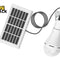 A portable solar-powered LED light bulb connected via cord to a small solar panel, featuring the "Kiwi Shack" logo in the top-left corner.