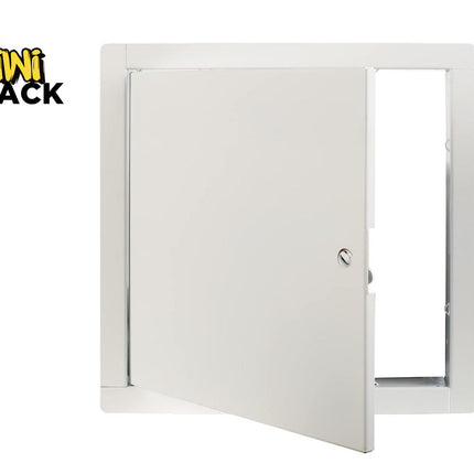 White pet door with Kiwi Shack logo on a white background