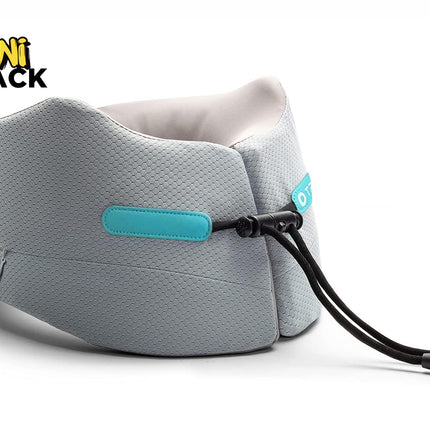 Kiwi Shack ergonomic cervical neck support collar and posture corrector in light grey mesh with secure closure straps.