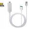 A white adapter cable featuring a rectangular silver connector housing on the left, a silver USB port housing in the center, and a USB-A connector on the right, all arranged against a white background with the "Kiwi Shack" logo in the upper left corner.