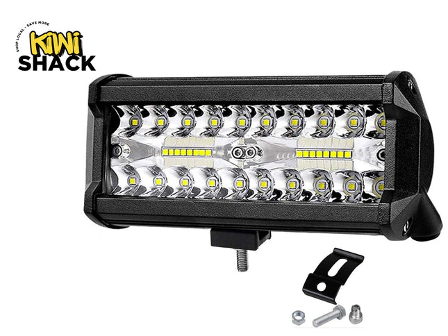 LED light bar with mounting hardware on a white background, branded 'Kiwi Shack'.