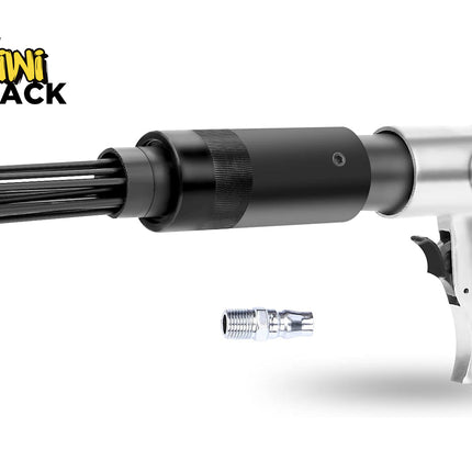 Pneumatic cleaning gun with attachments on a white background, featuring the Kiwi Shack logo.