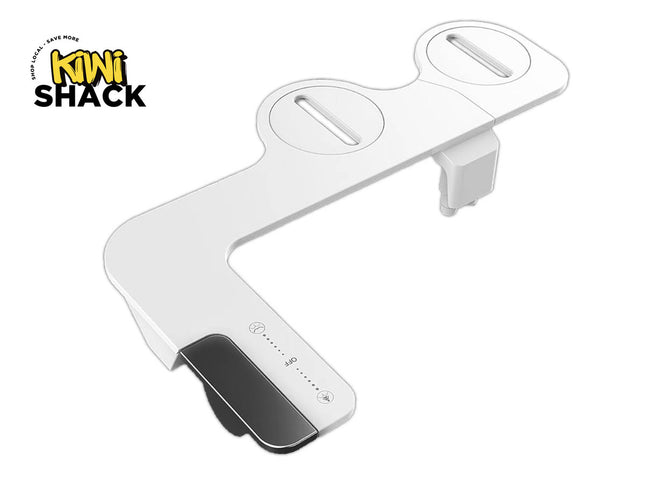 A white plastic car window defrosting controller by Kiwi Shack, featuring a black touch-sensitive grip at the bottom and two circular sensor cutouts on the top arm, shown on a white background with the brand logo in the top-left corner.