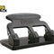Black heavy-duty multi-hole paper puncher (3-hole or multi-punch mechanism) with an ergonomic wide handle plate, base alignment guide, and the Kiwi Shack logo watermark.