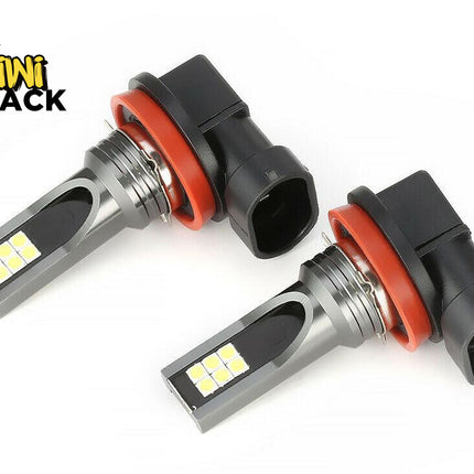 Two car LED bulbs with 'Kiwi Shack' branding on a white background