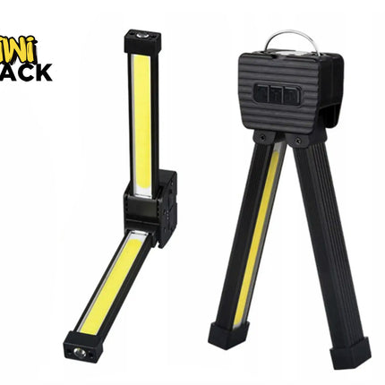 Kiwi Shack portable multi-functional COB LED work light and tripod camping lantern.