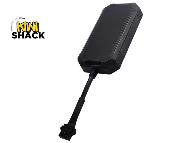 A black rectangular electronic adapter with a long black cable and connector plug, shown on a plain white background. The Kiwi Shack logo is visible in the top-left corner.