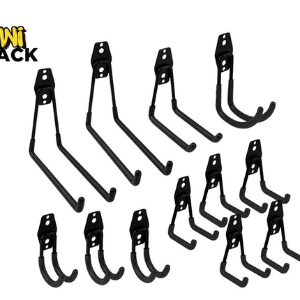 Set of black hooks on a white background with 'Kiwi Shack' branding.