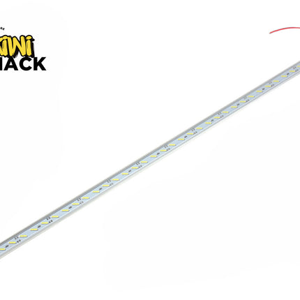 LED strip light with 'Kiwi Shack' logo on a white background