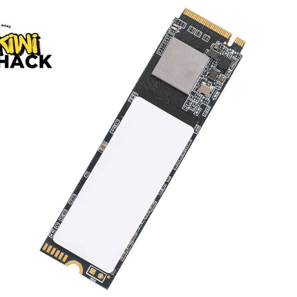 Solid-state drive with Kiwi Shack logo on a white background