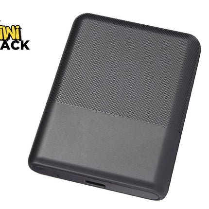 Black rectangular object with textured surface on a white background, featuring Kiwi Shack logo.