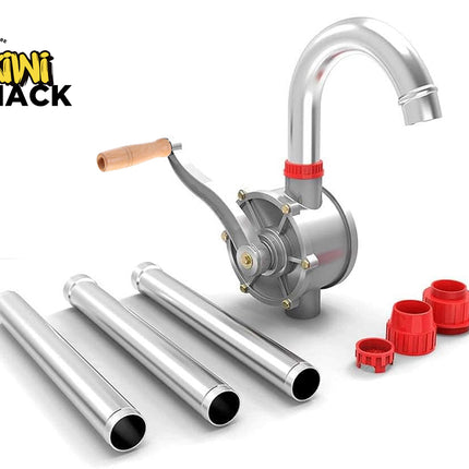 Mushroom grinder with pipes and caps on a white background, featuring the Kiwi Shack brand.