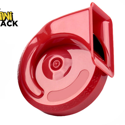 A glossy red snail-type car horn set against a white background, featuring the "Kiwi Shack" logo in the top left corner.