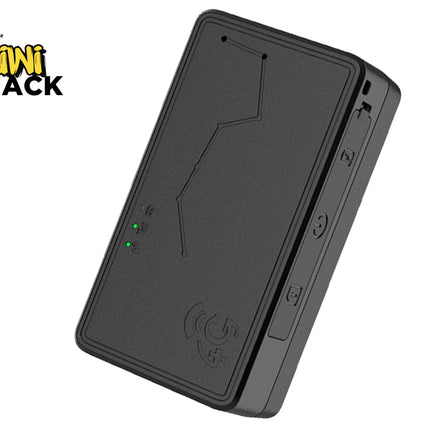 Black electronic device with visible branding on a white background