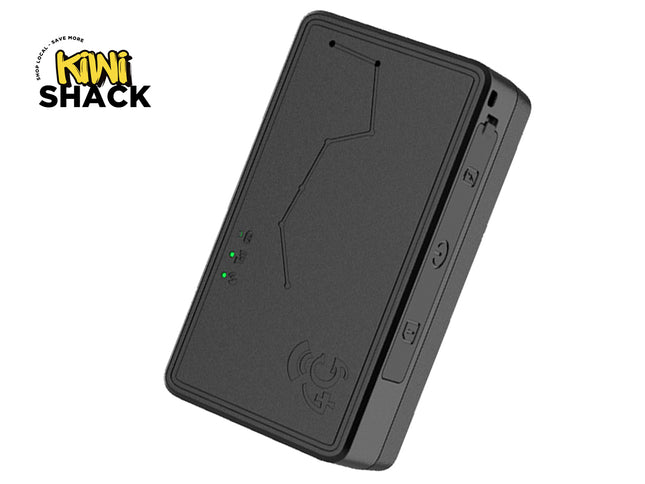 Black electronic device with visible branding on a white background