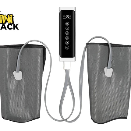 Two gray bags with a central control panel on a white background, featuring the Kiwi Shack logo.