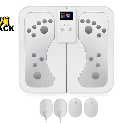 White digital body fat analyzer scale with four attached electrode pads, shown on a white background with the KINI SHACK logo in the top left corner.