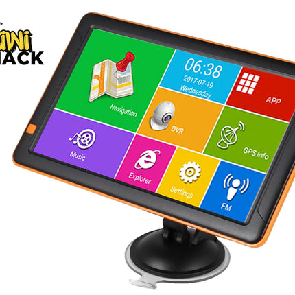 GPS device with colorful display and 'Kiwi Shack' logo