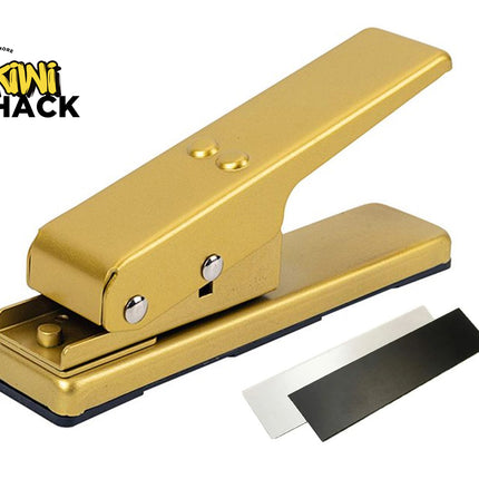 Guitar Pick Punch Maker - Stainless Blade & Ergonomic Handle|Jam-Free Waste Chamber|Ergonomic Handle | Golden