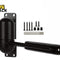 An adjustable black automatic door closer mechanism with mounting hardware screws and a pin, featuring the "Kiwi Shack" logo in the top-left corner.