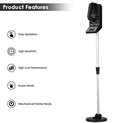 Product features of a stand with a device on a white background