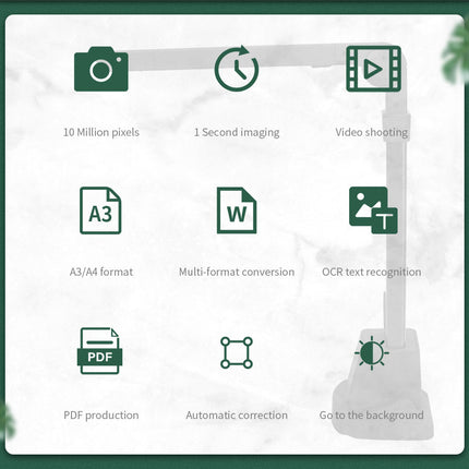 Icon set with various functions on a white background