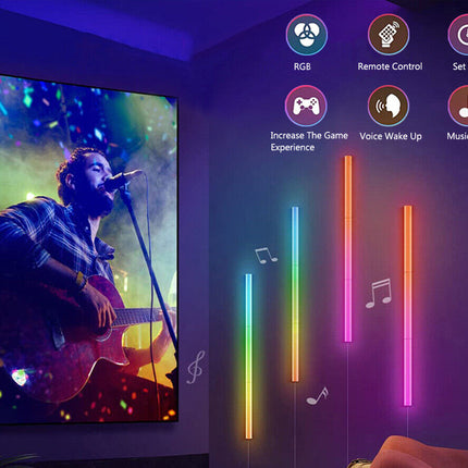 Smart RGB LED Wall Lights WiFi App Voice Control 6 Pack | Modular Gaming Ambient Lighting Compatible with Alexa Google Siri Music Sync