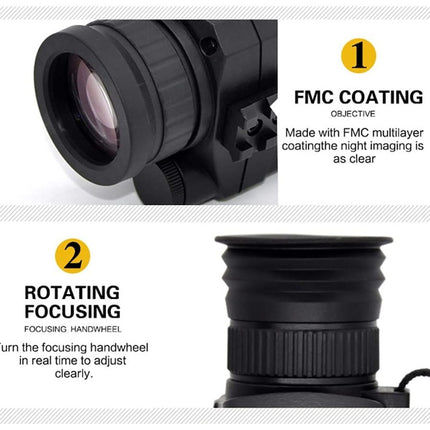 Camera lens with FMC coating and rotating focusing mechanism on a white background