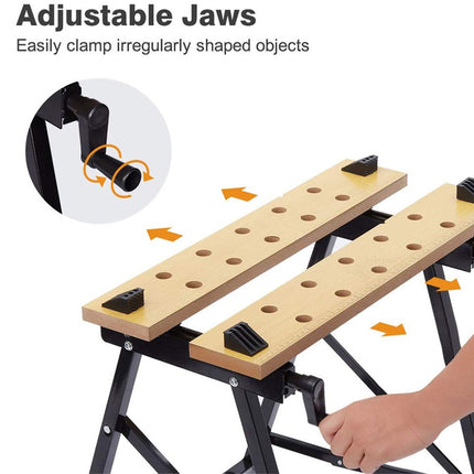 Woodworking clamp with adjustable jaws on a white background