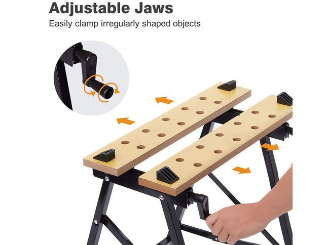 Woodworking clamp with adjustable jaws on a white background