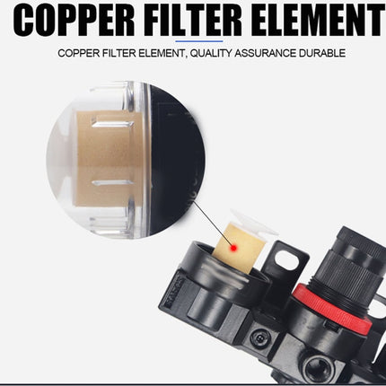 Copper filter element with text on a white background