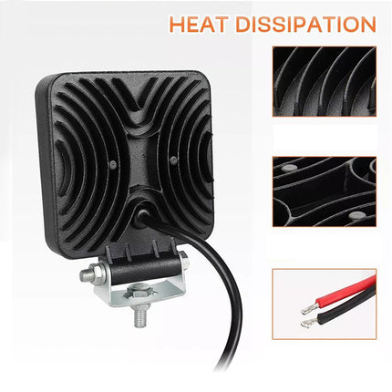 Black heat dissipation component with detailed views on a white background