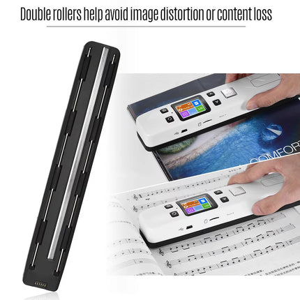 Scanner with double rollers on a white background