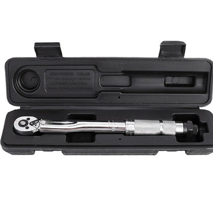 Torque wrench in a black case on a white background