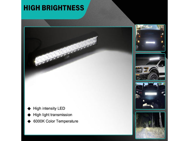 LED light bar with high brightness features and applications on a white background