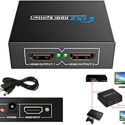 HDMI Splitter 1x2 Full HD 1080P Dual Display Adapter | NZ Sale