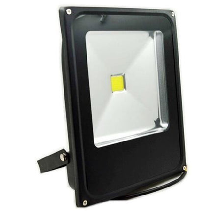 Black flood light on a white background