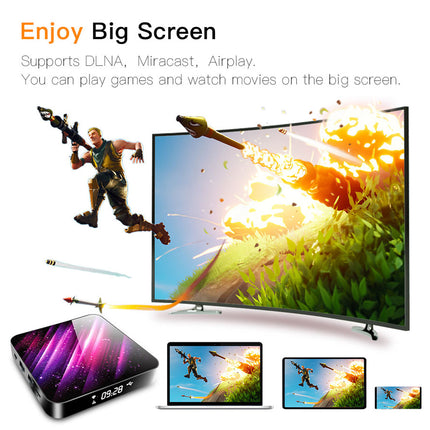 6K Android TV Box - Quad-Core with 2GB RAM & 16GB ROM | Android 10, Dual-Band WiFi 2.4/5G, Bluetooth 5.3, 3D & 4K Support
