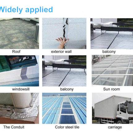 Various applications of a product or material on different surfaces and structures.
