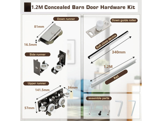 Barn Door Hardware Kit | NZ Sale