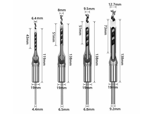 Square Hole Drill Bit Set | NZ Sale
