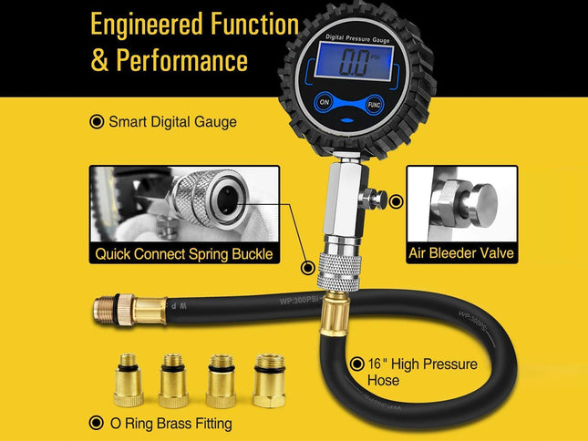Compression Tester Cylinder Pressure Gauge