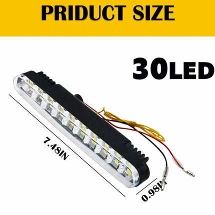 Car LED Daytime Running Light Bar Fog DRL light + Turn Signal